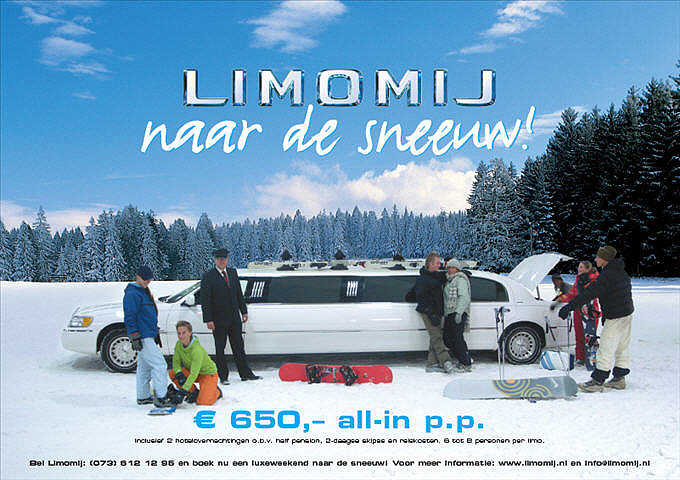 limo reizen naar de sneeuw